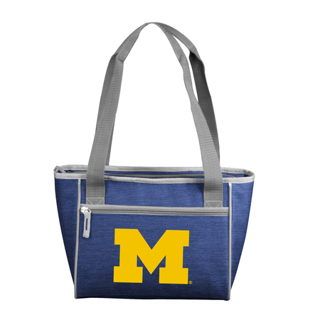 LOGO BRANDS Michigan Crosshatch 16 Can Cooler Tote 171-83-CR1